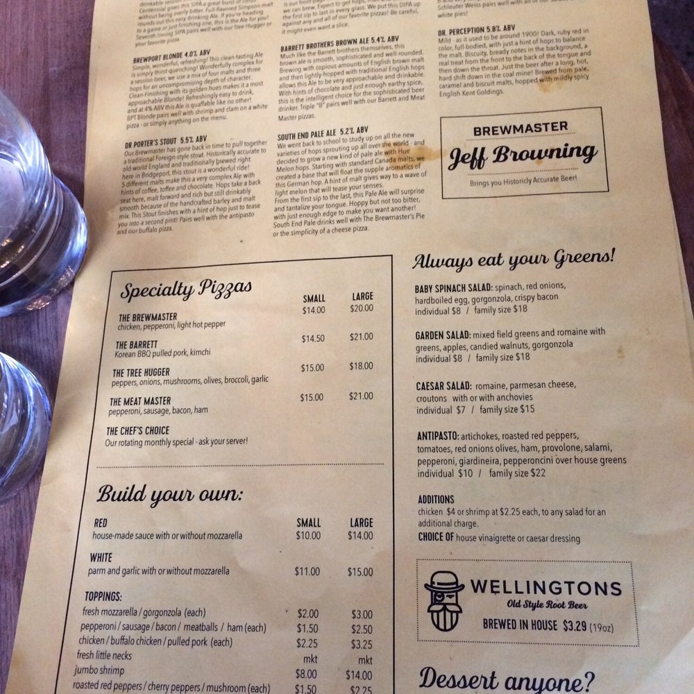 Brewport - Menu - Pizza Near Me - Bridgeport, Connecticut