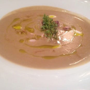 La Finestra in Cucina - Porcini soup with calamari - Steakhouses Near Me - Prague, Puerto Rico