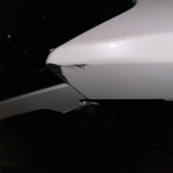 Gerber Collision & Glass - The damage they said "caused the bumper to hang off" - Body Shops Near Me - Orland Park, Illinois
