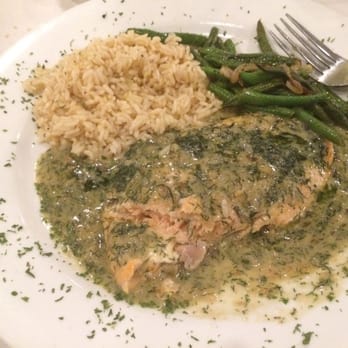 Magdy's - salmon with Dill Sauce - Mediterranean Near Me - Terre Haute, Indiana Magdy's - salmon with Dill Sauce - Mediterranean Near Me - Terre Haute, Indiana