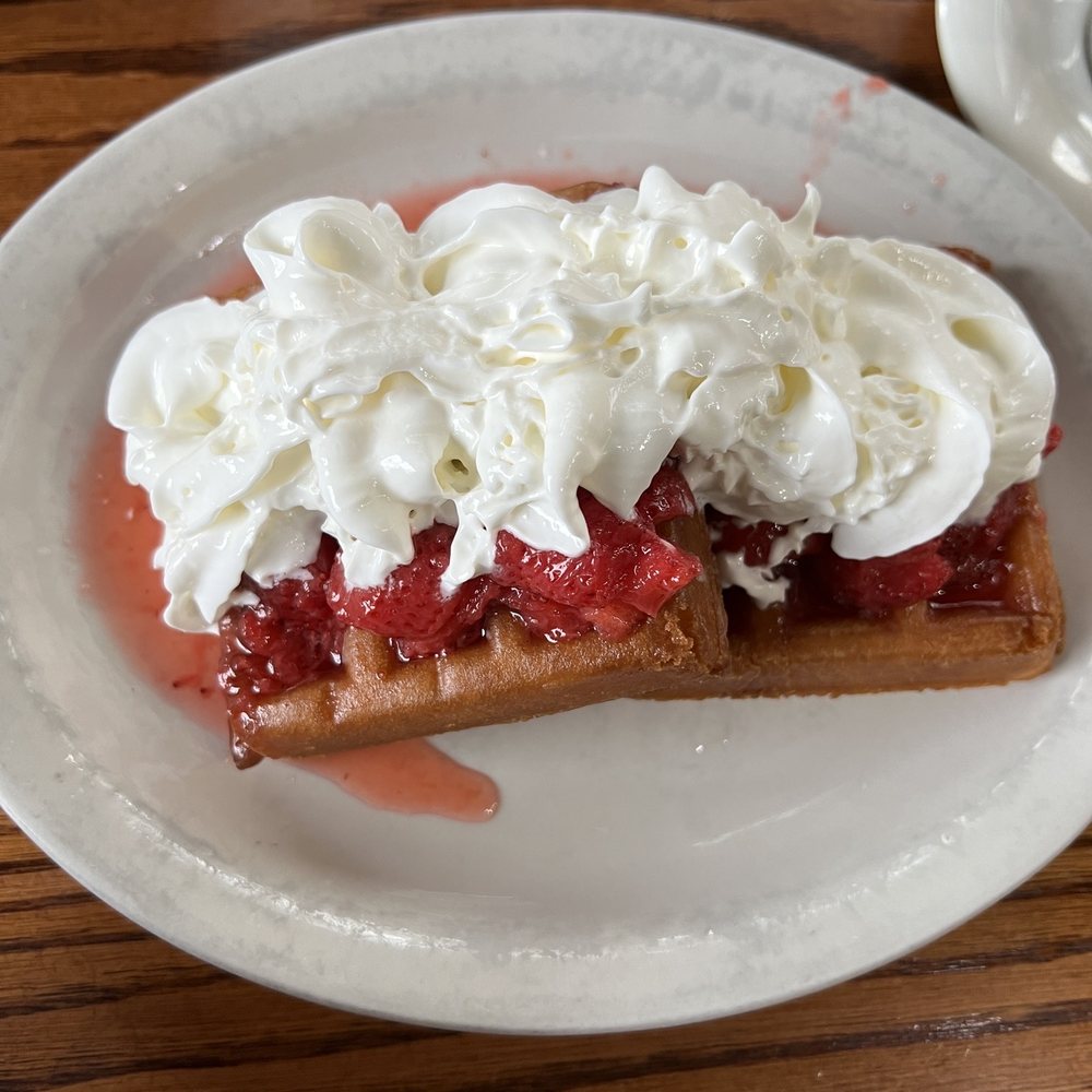 Charlie's Cafe - 4" Belgian waffles. - American Near Me - Enumclaw, Washington