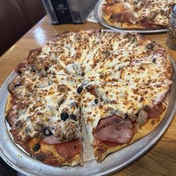 Time Out - Large All Meat Pizza With Extra Cheese and Olives