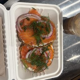 Salmon bagel
