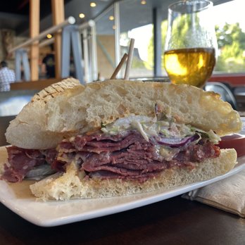HopSaint Brewing - The bread is very fresh on the Pastrami sandwich. - New American Near Me - Torrance, California
