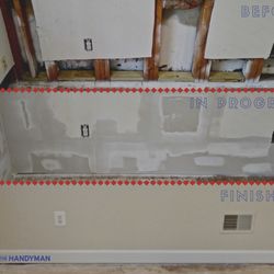 Jim The Handyman - Cutting drywall, installing new drywall, spackling, priming, painting, baseboard repair & installation, etc. - we've got you covered!