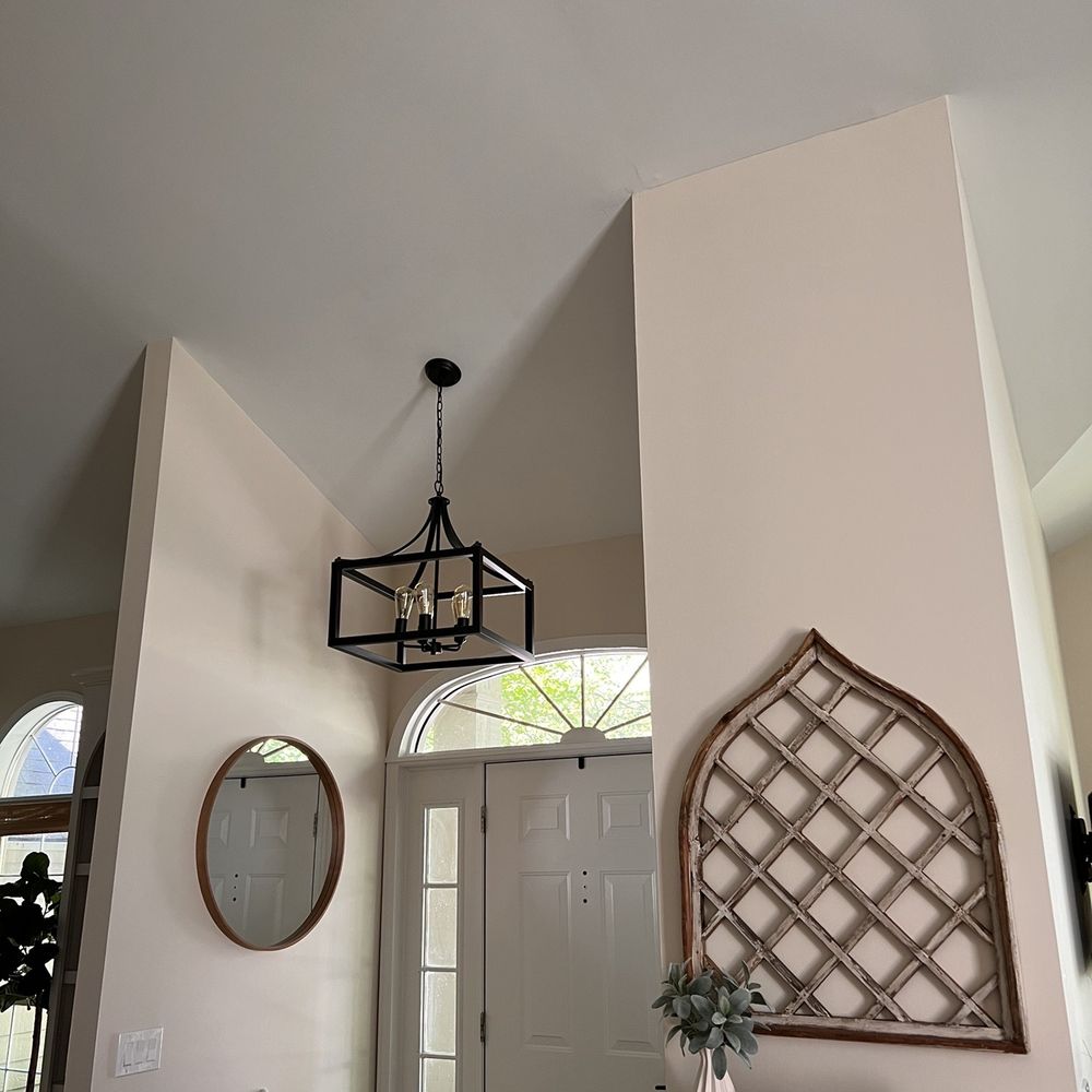 Affordable Painting and Repairs - Painted everything from the walls to the door and installed this light fixture - Painters Near Me - West Bloomfield, Michigan Affordable Painting and Repairs - Painted everything from the walls to the door and installed this light fixture - Painters Near Me - West Bloomfield, Michigan