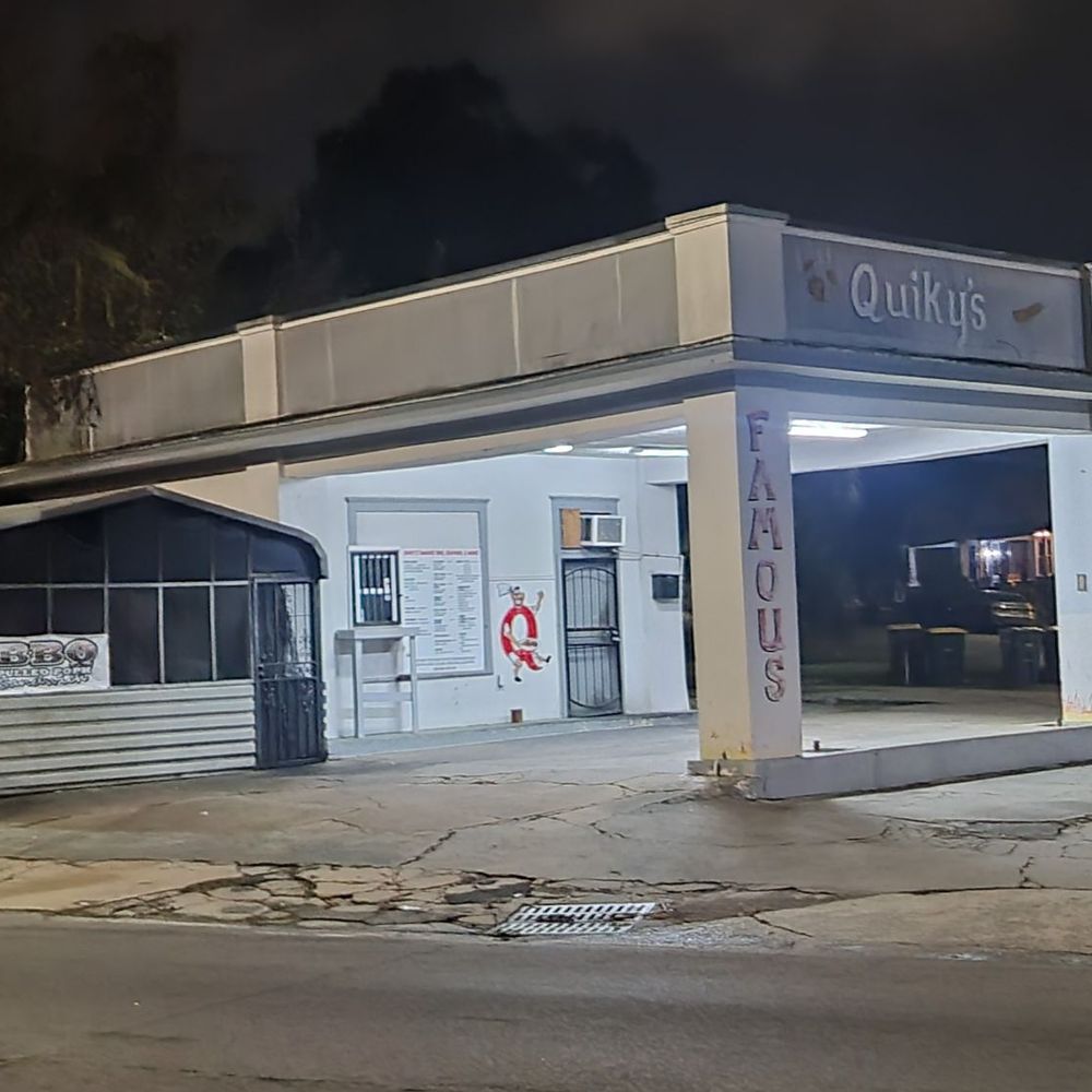 Quikys Famous BBQ - Exterior night shot. This West side business (take-out only) is always crowded during the day. Loved by the locals. - Barbeque Near Me - Savannah, Georgia Quikys Famous BBQ - Exterior night shot. This West side business (take-out only) is always crowded during the day. Loved by the locals. - Barbeque Near Me - Savannah, Georgia