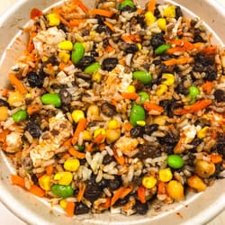 Freshii - Custom bowl mixed up and doused in sriracha