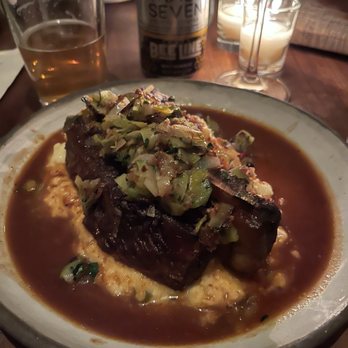Blair's Restaurant - Bone in short rib with polenta! Delish!!! - Italian Near Me - Los Angeles, California Blair's Restaurant - Bone in short rib with polenta! Delish!!! - Italian Near Me - Los Angeles, California