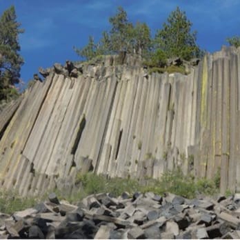 Devil's Postpile National Monument - Panorama - Landmarks & Historical Buildings Near Me - Mammoth Lakes, California