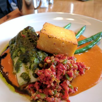 Watershed Cafe - Pesto crusted cod - New American Near Me - Leavenworth, Washington Watershed Cafe - Pesto crusted cod - New American Near Me - Leavenworth, Washington