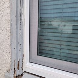 Window installed on dry rot.