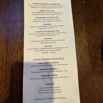 Fiamata - Drink menu - Pizza Near Me - Finksburg, Maryland