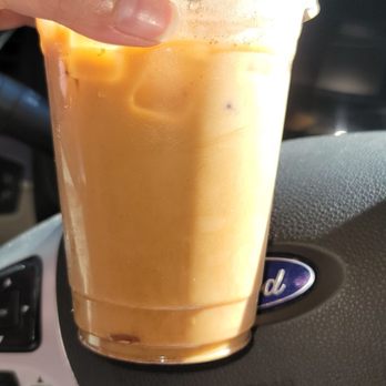 Tin Cup Coffee - French Vanilla Latte with cinnamon on top and oat milk. - Coffee & Tea Near Me - Shafter, California Tin Cup Coffee - French Vanilla Latte with cinnamon on top and oat milk. - Coffee & Tea Near Me - Shafter, California
