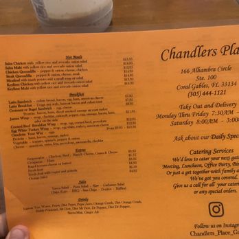 Chandlers Place - Sandwiches Near Me - Coral Gables, Florida Chandlers Place - Sandwiches Near Me - Coral Gables, Florida