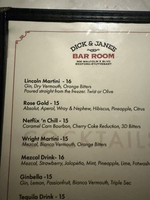 Menu photo 4 Dick and Jane's Bar Room Brooklyn, NY Menu photo 4 Dick and Jane's Bar Room Brooklyn, NY