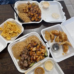 Osaka - Teriyaki Chicken and Steak/Chicken with Rangoon and Dumplings