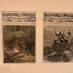 Greeley History Museum - One of the historic illustrations on temporary display from the Harpers Weekly "western movement" coverage, see other pics for more info.