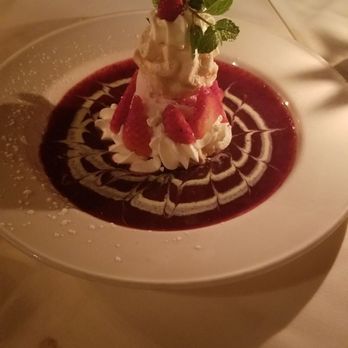 Basilic Restaurant - Special dessert: meringue with strawberry ice cream - French Near Me - Newport Beach, California Basilic Restaurant - Special dessert: meringue with strawberry ice cream - French Near Me - Newport Beach, California