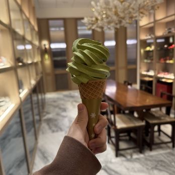 Chaffee - matcha ice cream! i enjoyed it :)  (could skip the cone but the cone is free) - Tea Rooms Near Me - Temple City, California