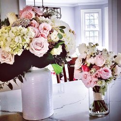 Pepper & Fern Floral Design - Wedding statement arrangement and bouquet