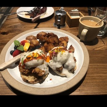 Surisan - Chicken fried eggs Benedict - Korean Near Me - San Francisco, California Surisan - Chicken fried eggs Benedict - Korean Near Me - San Francisco, California
