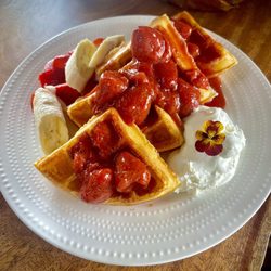 Uncle Kimo’s Coffee Shop - Waffles, which you can order from their restaurant.