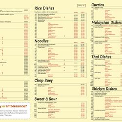 The Rice Hut - Menu Page1