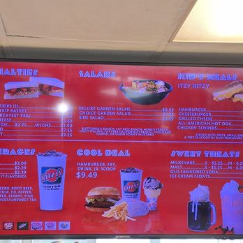 Ritzy's - Menu board 2 - American Near Me - Owensboro, Kentucky