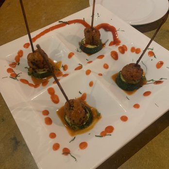 Scutra Restaurant - Sriracha Meatball Skewers** - Modern European Near Me - Arlington, Massachusetts Scutra Restaurant - Sriracha Meatball Skewers** - Modern European Near Me - Arlington, Massachusetts