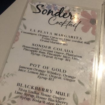 Sonder - The special cocktails on 5/07/23 - Salad Near Me - Bakersfield, California