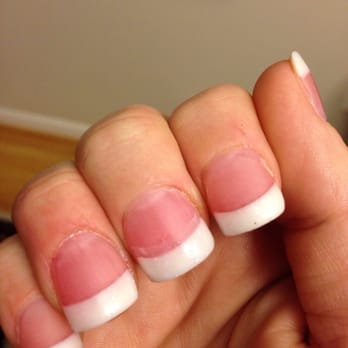 Glamour Nails - Clearly you can see which one was repaired. She drilled them way too short too. - Nail Salons Near Me - Annapolis, Maryland Glamour Nails - Clearly you can see which one was repaired. She drilled them way too short too. - Nail Salons Near Me - Annapolis, Maryland