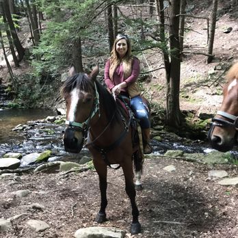 The Ranch at Pocono Manor - Zip and I posing near the Waterfall. - Horseback Riding Near Me - Pocono Manor, Pennsylvania The Ranch at Pocono Manor - Zip and I posing near the Waterfall. - Horseback Riding Near Me - Pocono Manor, Pennsylvania