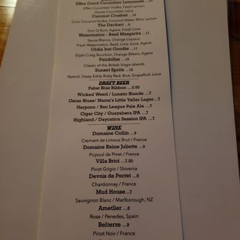 Po House - Drink menu - Seafood Near Me - Avon, North Carolina