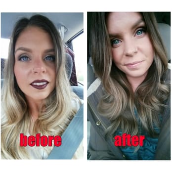 To Dye For Salon - Before was my mega blonde.. after is jeans magic hands! - Hair Salons Near Me - Greenville, South Carolina