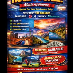 Made Appliance Outlet - Huge tv sale happening now.