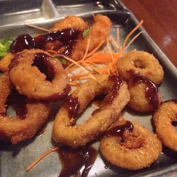 Restaurante Osaka - Anéis de lula e camarão encharcados, o restante aceitável!