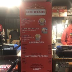 Roso Theater - Concession menu