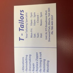T Tailors & Drycleaning - Store information