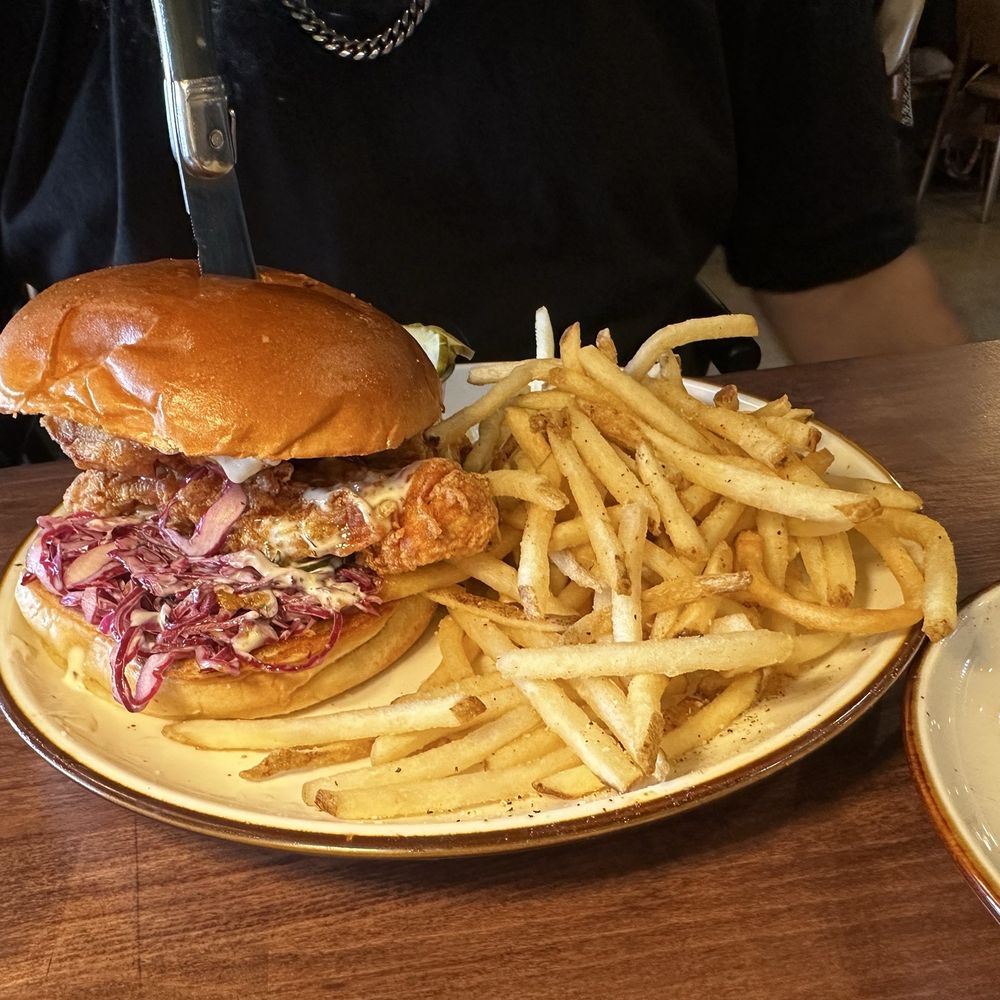 Spruce + Ash - Nashville Hot Chicken Sandwich and fries - American Near Me - Farmington, Michigan Spruce + Ash - Nashville Hot Chicken Sandwich and fries - American Near Me - Farmington, Michigan