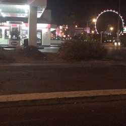 Rebel Stores - A bit of a view with the Linq's Observation Wheel....this gas station isn't too far from the Strip.