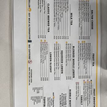 Happy Lemon - Menu - Bubble Tea Near Me - Tucson, Arizona Happy Lemon - Menu - Bubble Tea Near Me - Tucson, Arizona