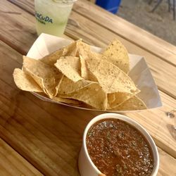Barracuda - Chips, Red Salsa, and a Spicy Margarita