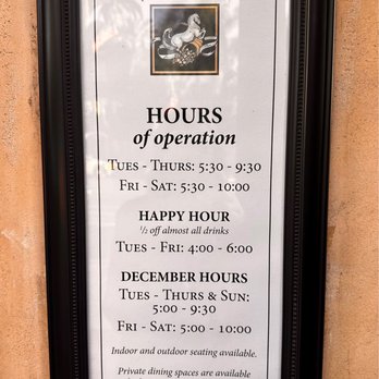 Marios Place - The days and hours of operation. - Italian Near Me - Riverside, California