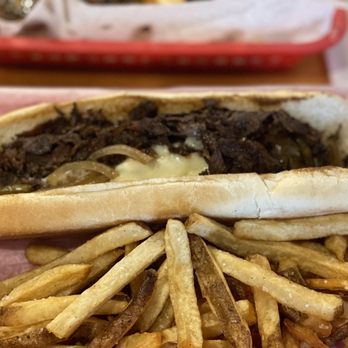 The Green Beetle - Philly Cheesesteak Sandwich with fries - American Near Me - Memphis, Tennessee