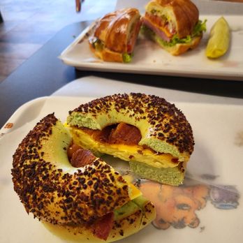 5th Ave Bagelry - Spinach parmesan bagel - Bagels Near Me - Buena Park, California 5th Ave Bagelry - Spinach parmesan bagel - Bagels Near Me - Buena Park, California