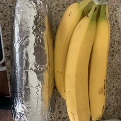 La Huasteca Taqueria - Burrito. Banana for scale