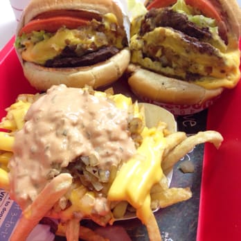 In-N-Out Burger - Double patty, 4x4, and animal style fries. - Fast Food Near Me - Goleta, California In-N-Out Burger - Double patty, 4x4, and animal style fries. - Fast Food Near Me - Goleta, California