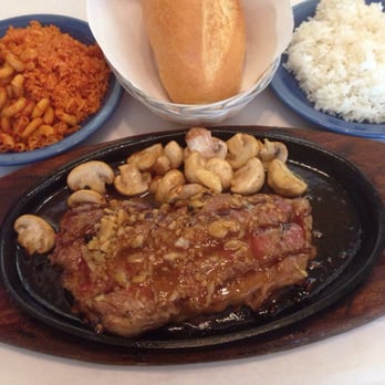 Chez Christina - Mushroom Steak with option of macaroni, red rice, french bread, or white rice. - Vietnamese Near Me - Milpitas, California