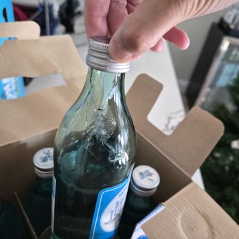 Super 1 Mart Hannam Chain - broken bottle inside the box - International Grocery Near Me - Buena Park, California